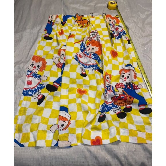 Vintage Raggedy Ann & Andy Three Curtain Panels - Picture 3 of 8